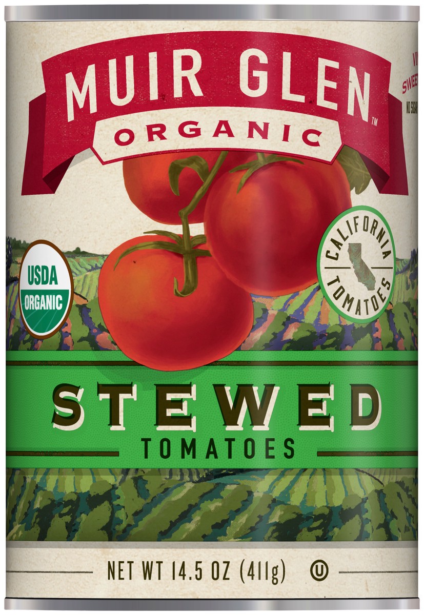 slide 1 of 10, Muir Glen Organic Stewed Tomatoes, 14.5 oz