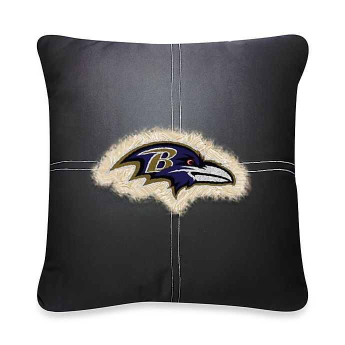 slide 1 of 1, NFL Baltimore Ravens Letterman Throw Pillow, 18 in