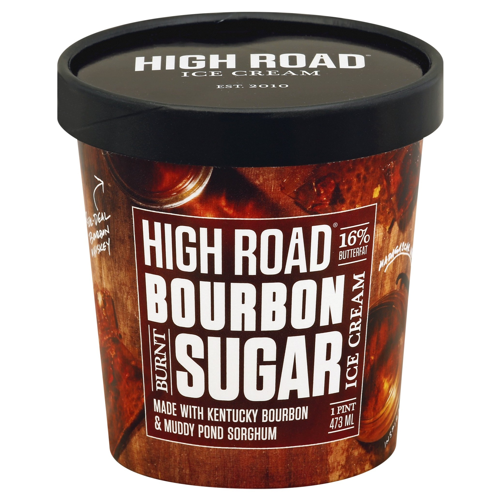 slide 1 of 1, High Road Bourbon Burnt Sugar Ice Cream, 16 oz