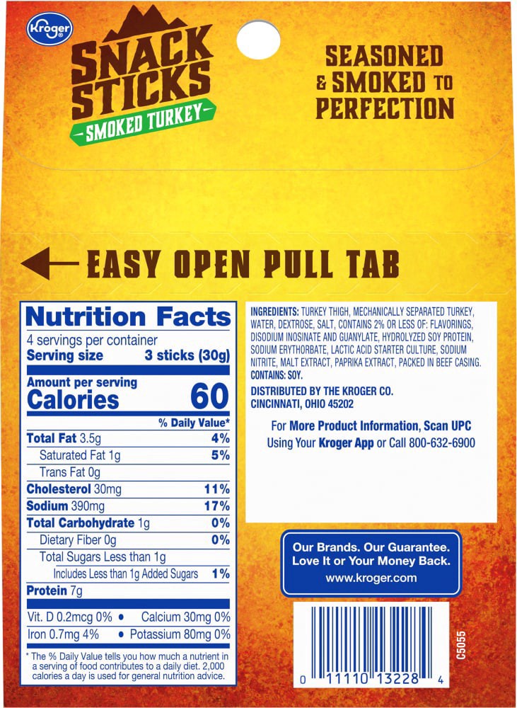 slide 4 of 4, Kroger Smoked Turkey Snack Sticks, 4.2 oz