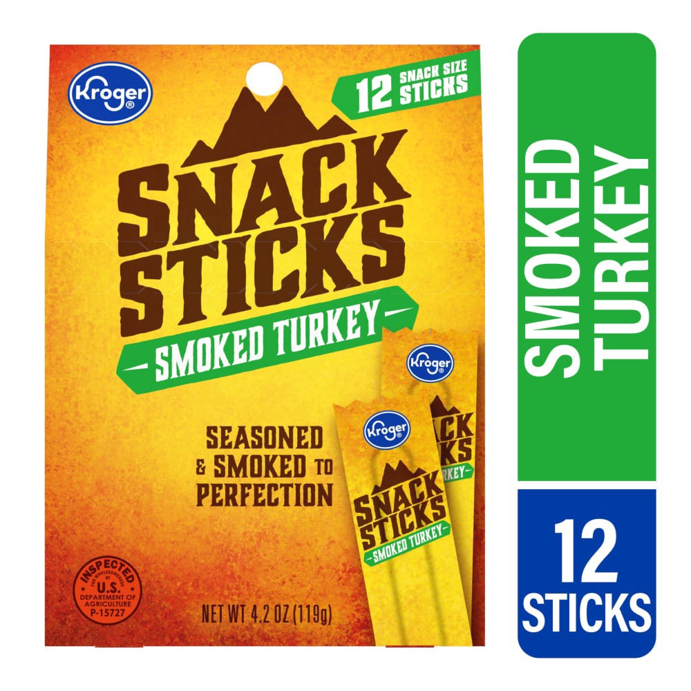 slide 3 of 4, Kroger Smoked Turkey Snack Sticks, 4.2 oz