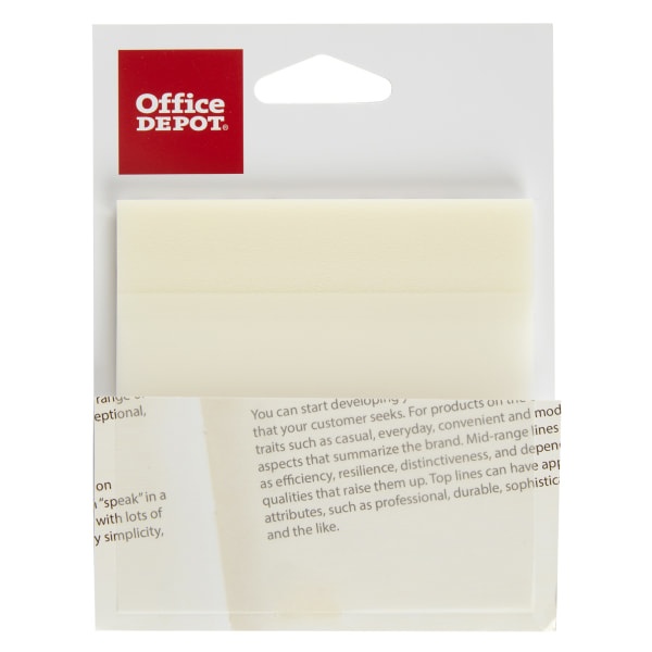 slide 1 of 3, Office Depot Brand Translucent Self-Stick Notes, 3'' X 3'', Clear, Pad Of 50 Notes, 1 ct