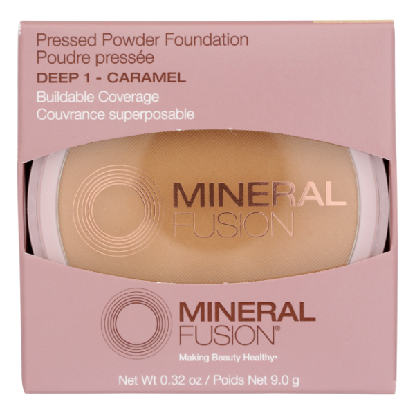 slide 1 of 1, Mineral Fusion Pressed Powder Foundation Deep 1 - Caramel, 1 ct