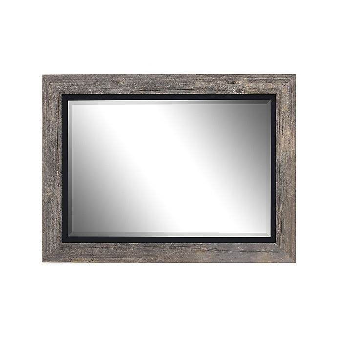 slide 2 of 8, Hitchcock Butterfield Coastal Weathered Wall Mirror - Grey/Black, 34 in x 46 in