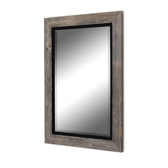 slide 3 of 8, Hitchcock Butterfield Coastal Weathered Wall Mirror - Grey/Black, 34 in x 46 in