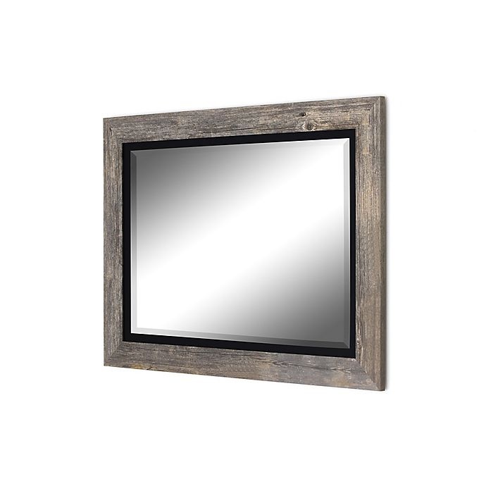 slide 4 of 8, Hitchcock Butterfield Coastal Weathered Wall Mirror - Grey/Black, 34 in x 46 in