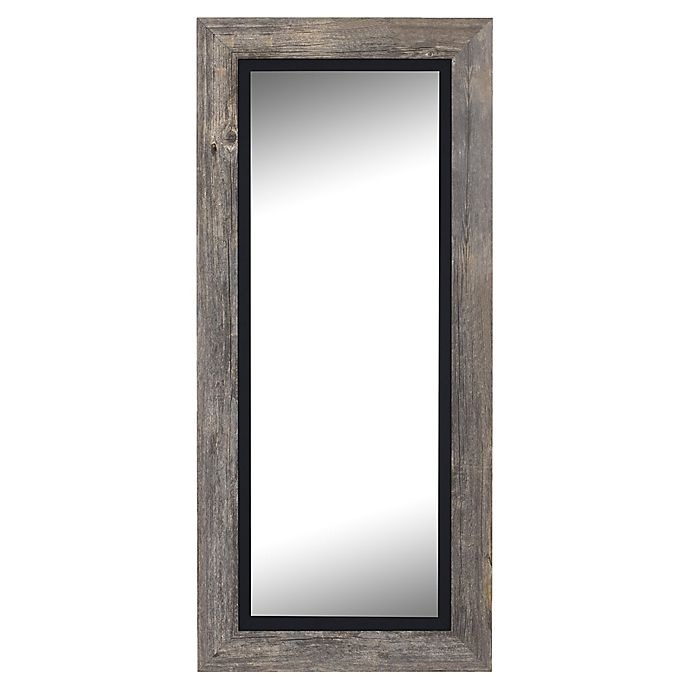 slide 5 of 8, Hitchcock Butterfield Coastal Weathered Wall Mirror - Grey/Black, 34 in x 46 in