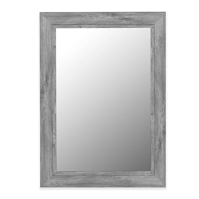 slide 1 of 8, Hitchcock Butterfield Coastal Weathered Wall Mirror - Grey/Black, 34 in x 46 in