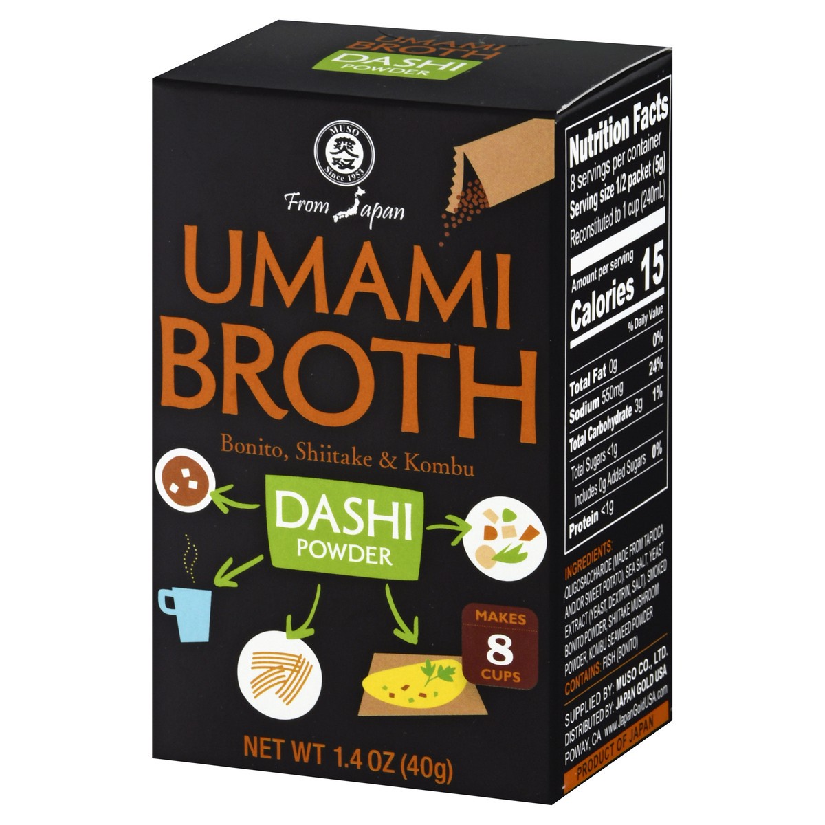 slide 6 of 9, Muso Dashi Powder Umami Broth 1.4 oz, 1.4 oz