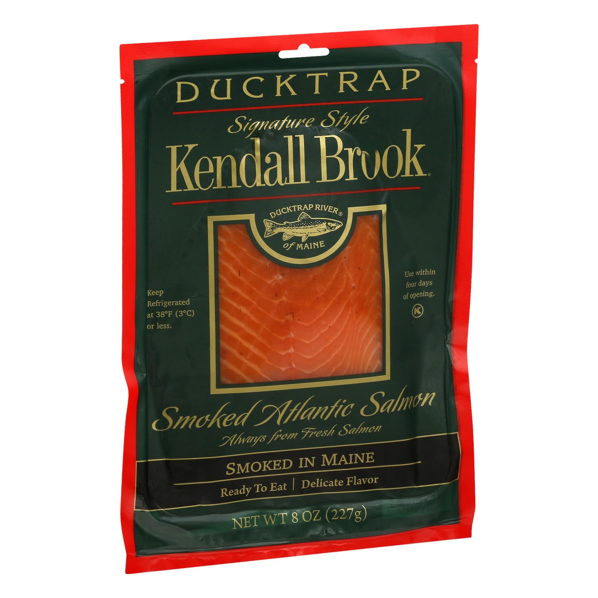 slide 2 of 9, Ducktrap River of Maine Kendall Brook Signature Style Smoked Atlantic Salmon 8 oz, 8 oz