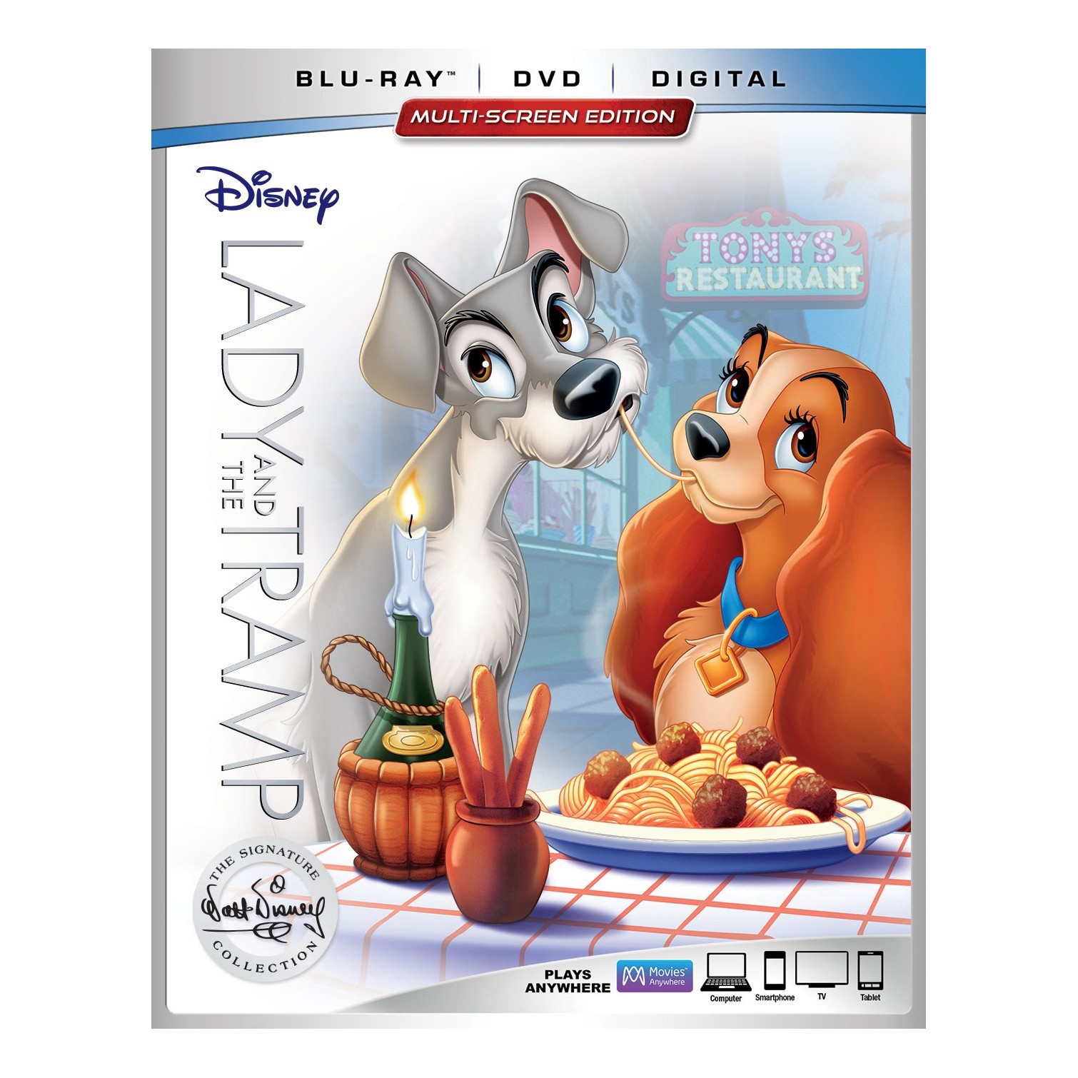 slide 1 of 1, Lady and the Tramp Signature Collection (Blu-ray + DVD + Digital), 1 ct