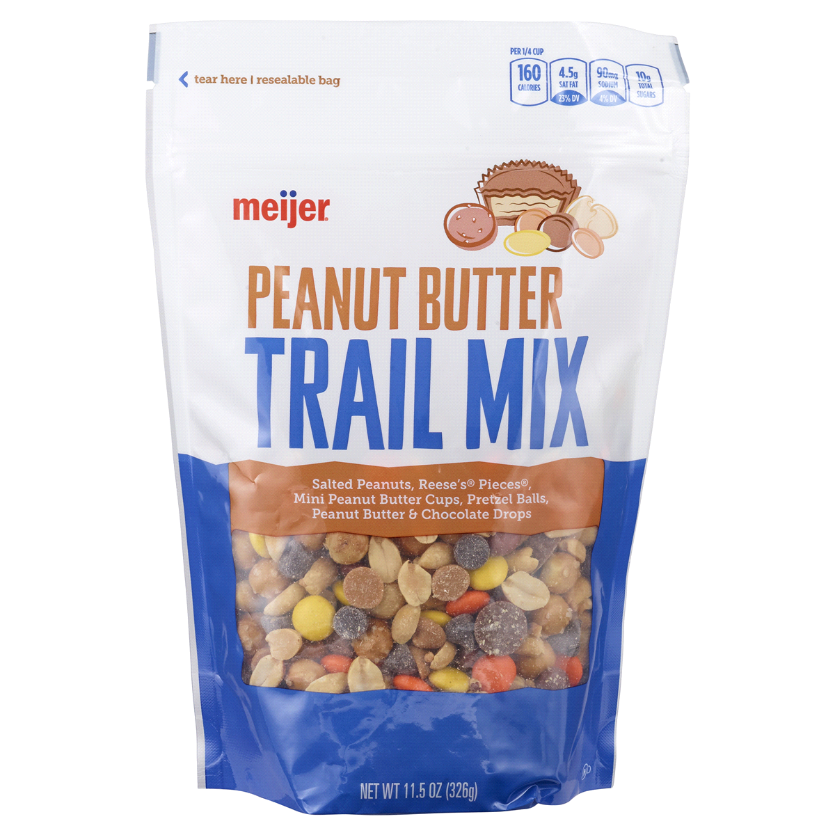 slide 1 of 5, Meijer Peanut Butter Trail Mix, 11.5 oz