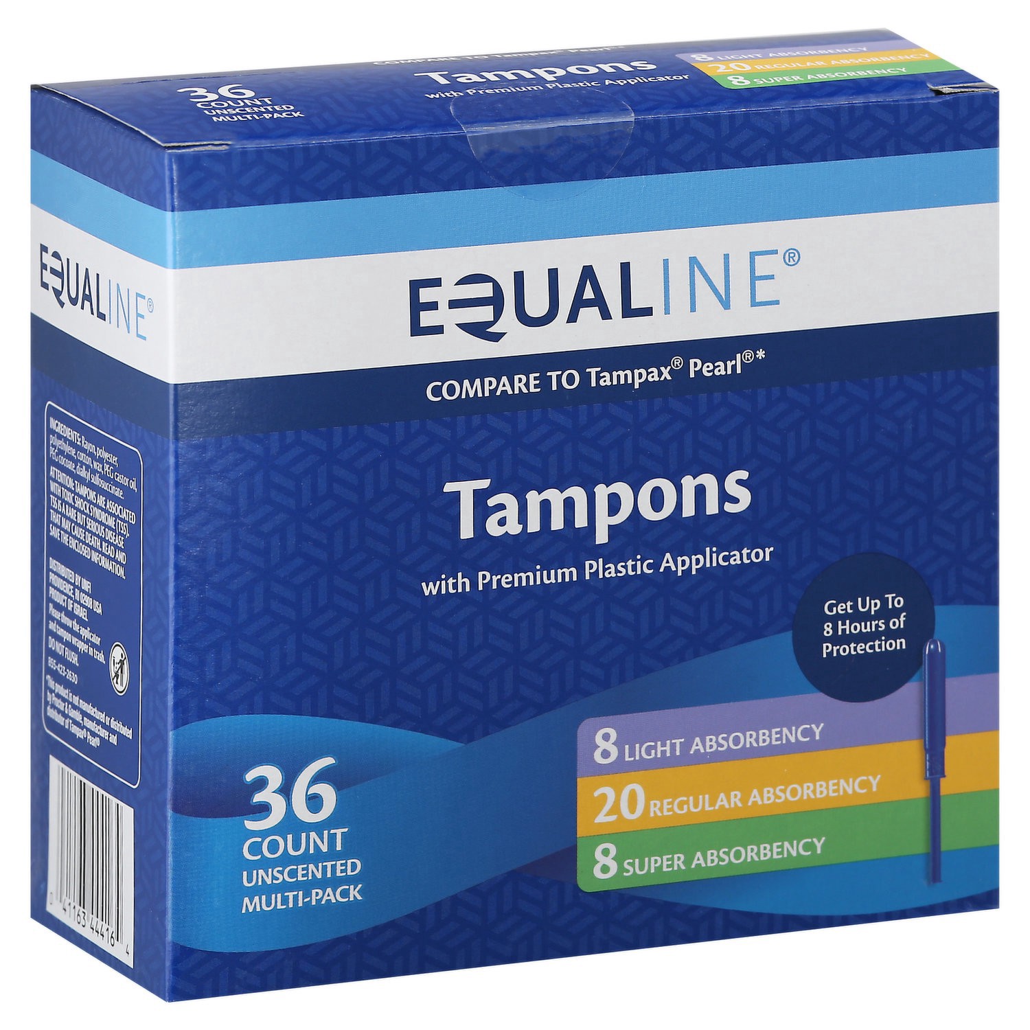 slide 1 of 1, Equaline Tampon Multipack, 36 ct