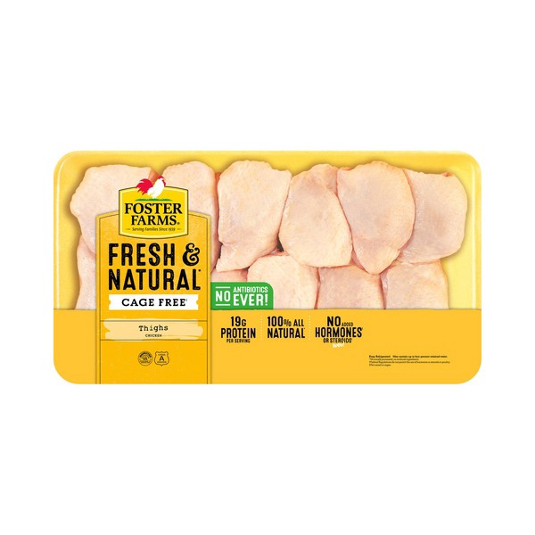 slide 1 of 1, Foster Farms Fresh and Natural Chicken Thigh Fillets Value Pack, per lb