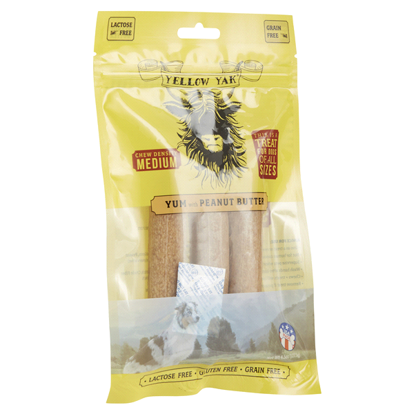 slide 4 of 29, Yellow Yak Medium Yum with Peanut Butter Treat for Dogs 4.5 oz, 4.5 oz