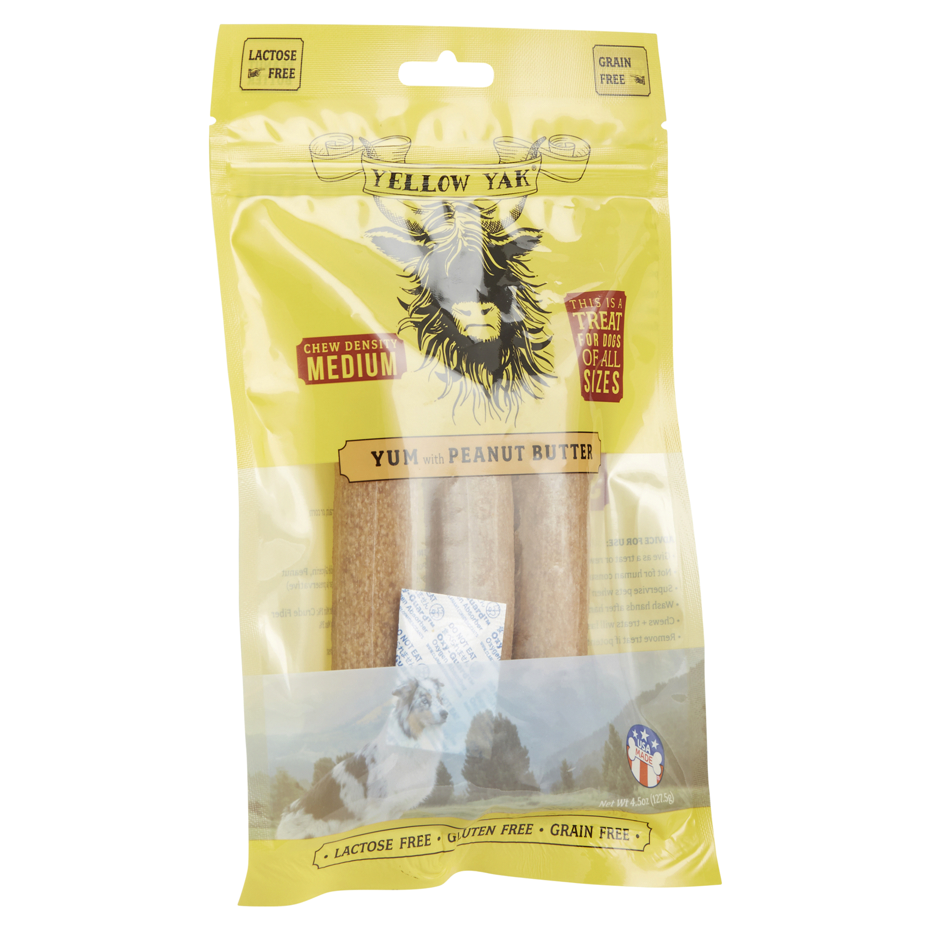 slide 25 of 29, Yellow Yak Medium Yum with Peanut Butter Treat for Dogs 4.5 oz, 4.5 oz