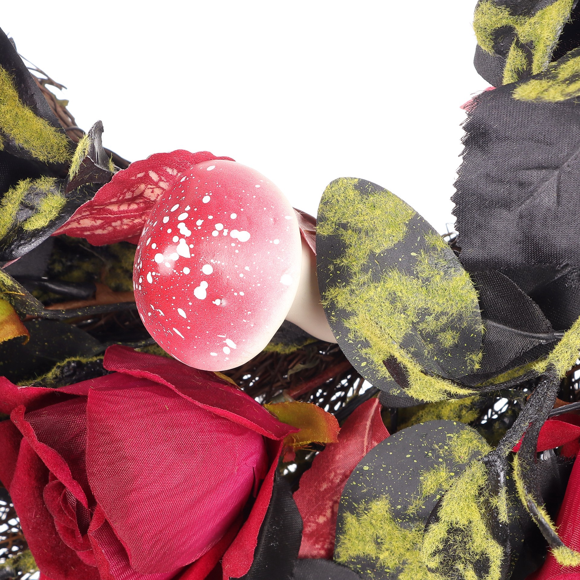 slide 3 of 7, 24" Black & Red Rose Wreath By Ashland, 24 in