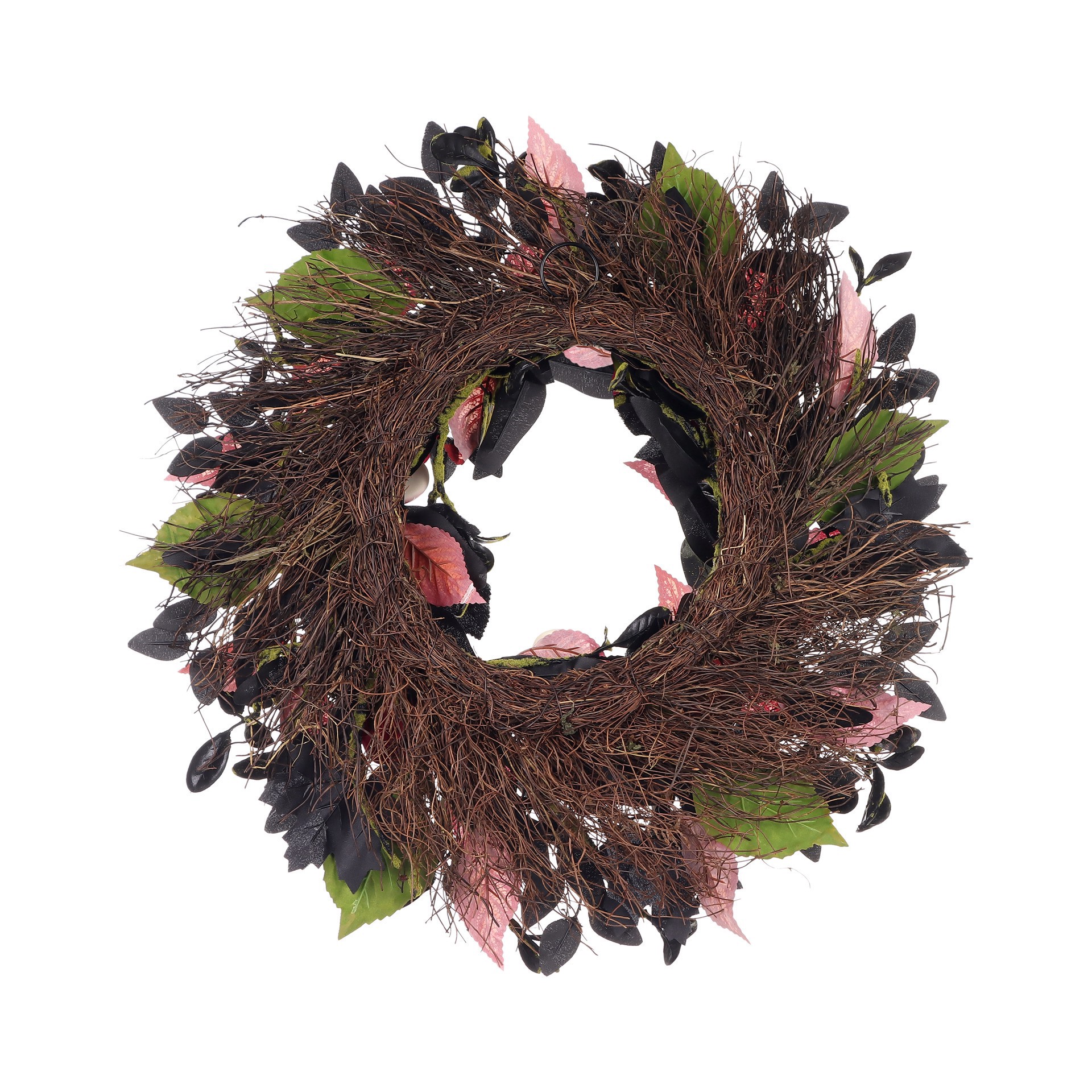 slide 5 of 7, 24" Black & Red Rose Wreath By Ashland, 24 in
