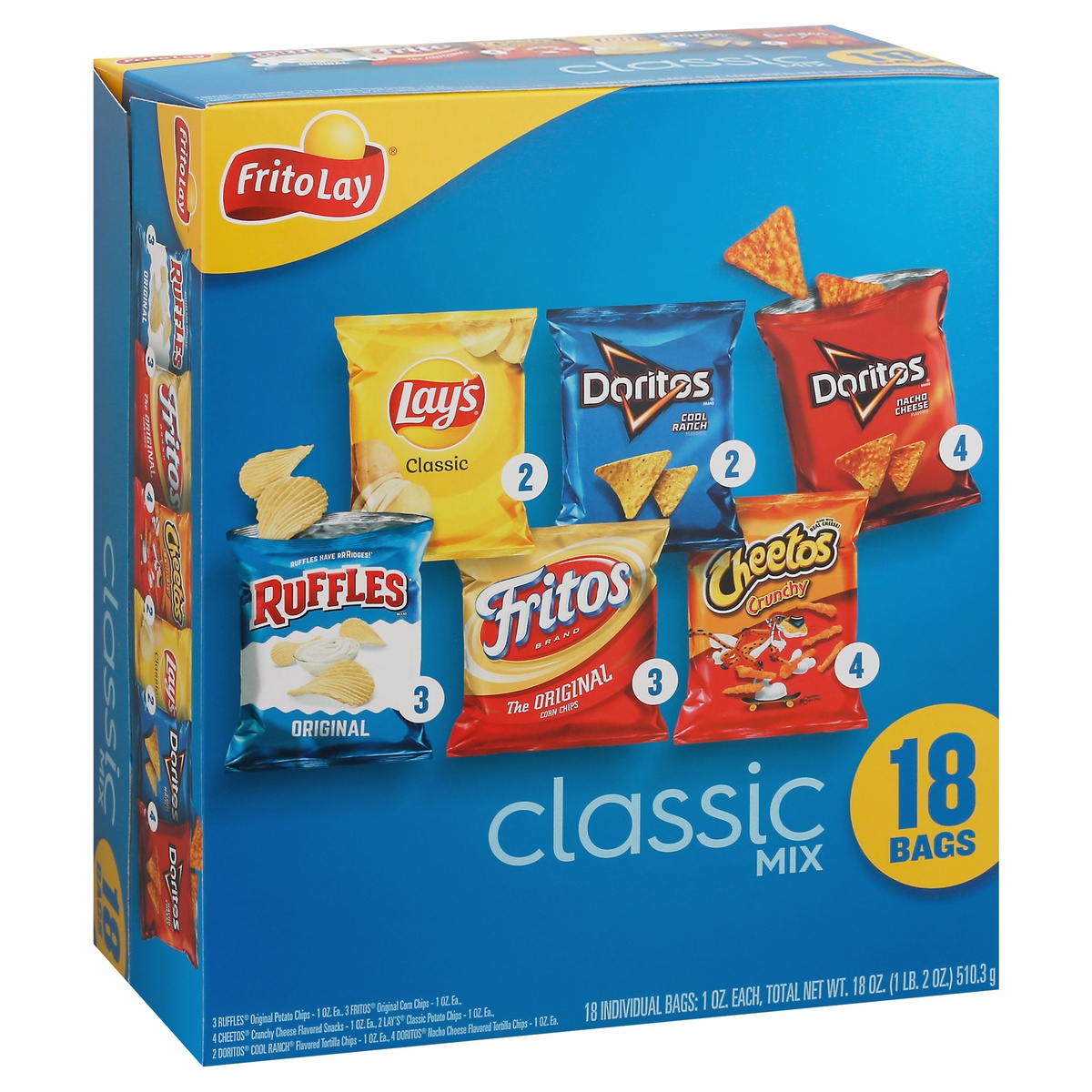slide 11 of 11, Frito-Lay Classic Snacks Mixed Variety Pack, 18 ct