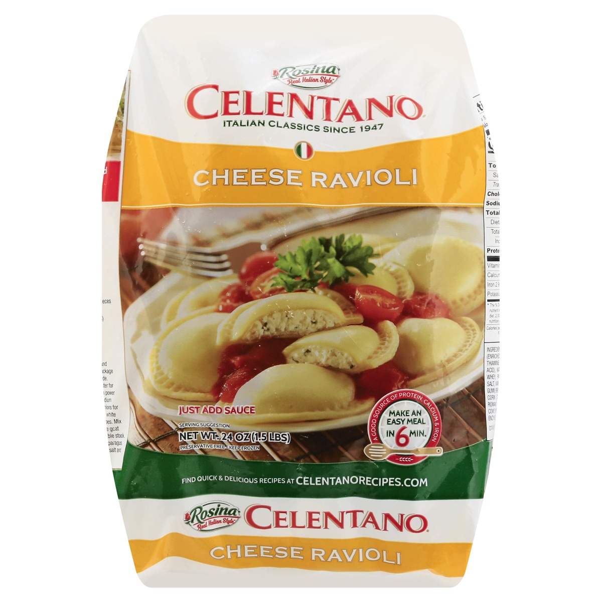 slide 1 of 1, Celentano Cheese Ravioli, 24 oz