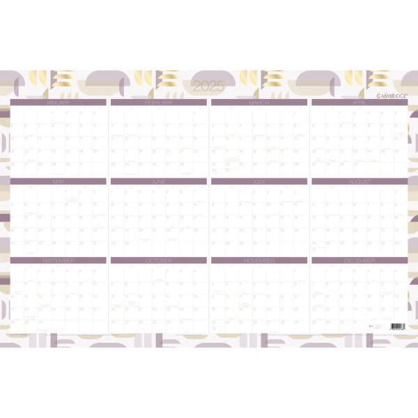 slide 4 of 7, 2024-2025 Cambridge Eclipse Reversible Academic/Regular Year Wall Calendar, 24"" X 36"", Art & Design, July 2024 To June 2025, 1711-550Sb, 1 ct