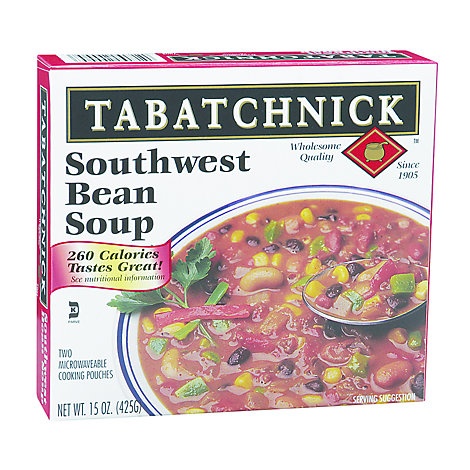 slide 1 of 1, Tabatchnick Southwestern Bean Soup, 15 oz