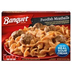 Banquet Swedish Meatballs with Noodles, Frozen Meal, 10.45 oz.