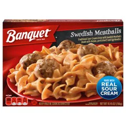 Banquet Swedish Meatballs with Noodles, Frozen Meal, 10.45 oz.