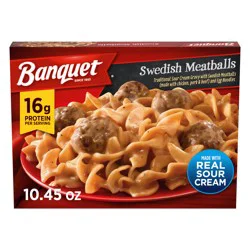 Banquet Swedish Meatballs with Noodles, Frozen Meal, 10.45 oz.