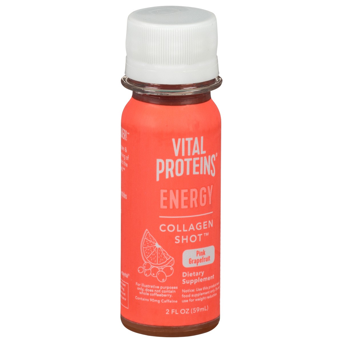 slide 8 of 12, Vital Proteins Energy Pink Grapefruit Collagen Shot- 2 oz, 2 oz
