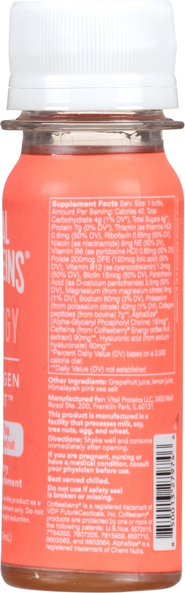 slide 5 of 12, Vital Proteins Energy Pink Grapefruit Collagen Shot- 2 oz, 2 oz