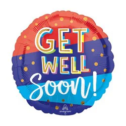 Anagram Get Well Standard Decorative Balloon 1 Each