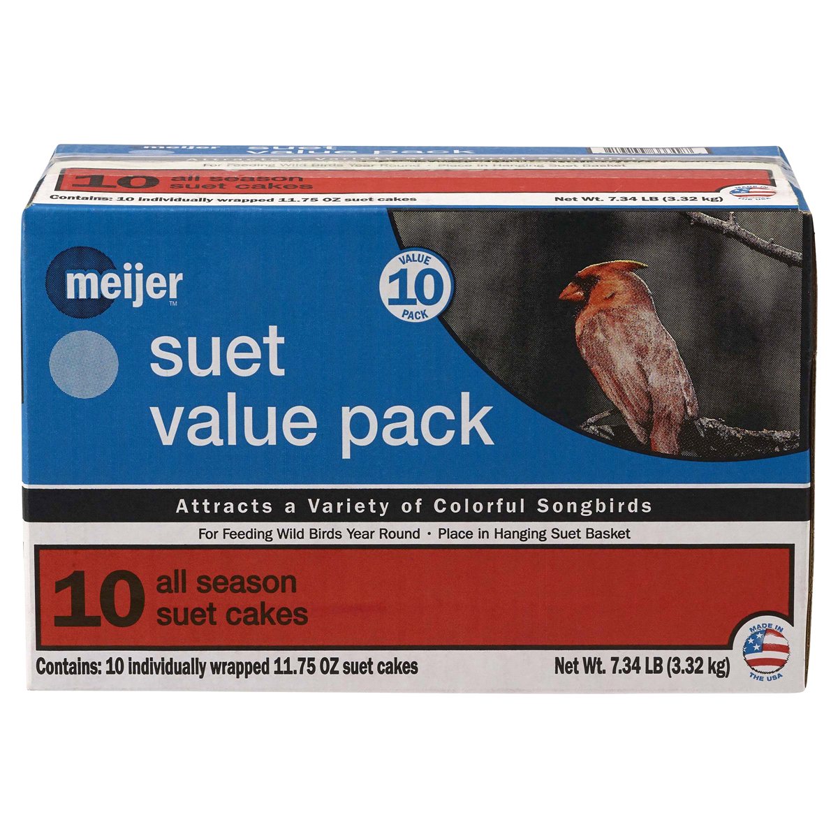 slide 1 of 5, Meijer All Season Wild Bird Suet Cakes, Value Pack, 10 ct