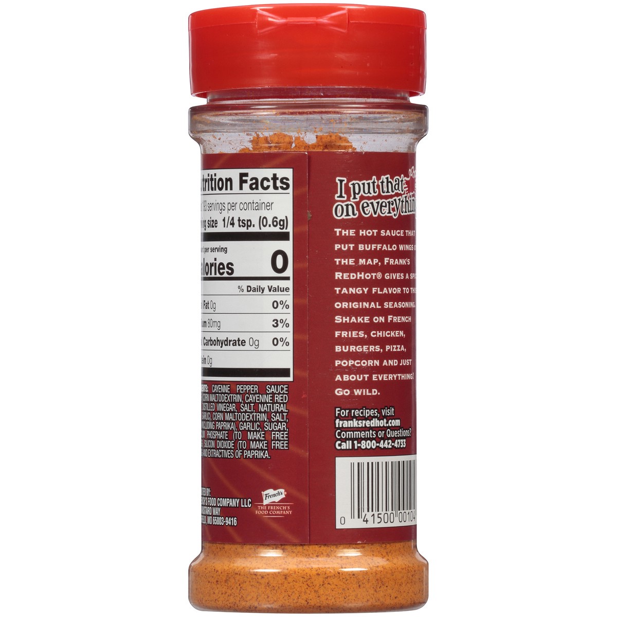 slide 3 of 7, Frank's RedHot Franks RedHot Original Seasoning Blend, 4.75 oz