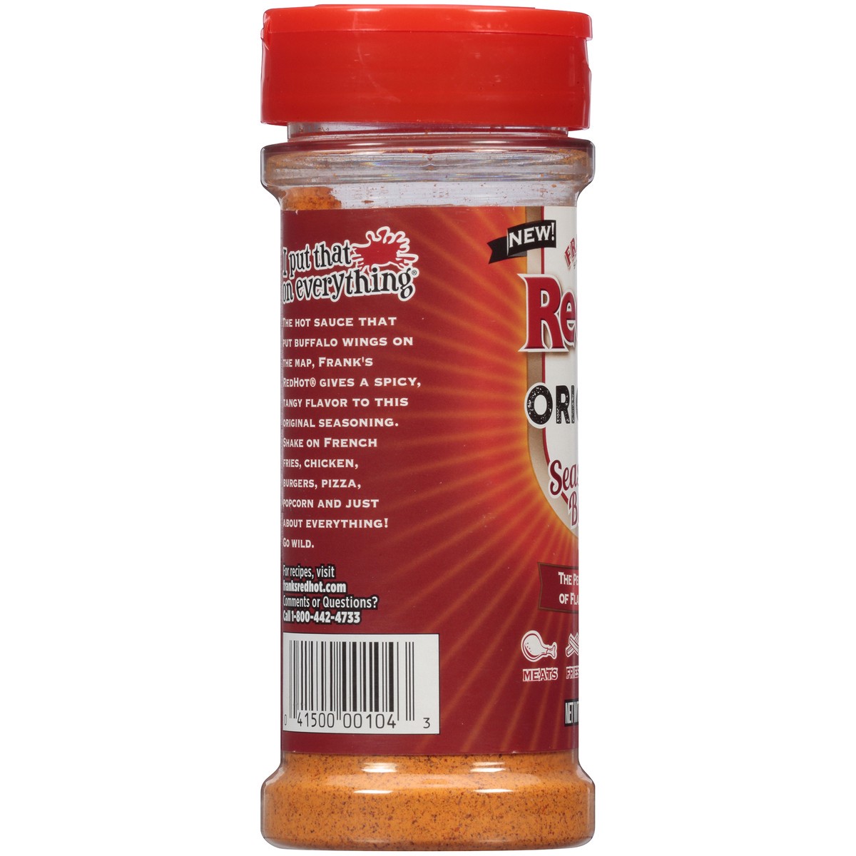 slide 5 of 7, Frank's RedHot Franks RedHot Original Seasoning Blend, 4.75 oz