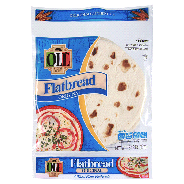 slide 1 of 1, Olé Mexican Foods Original Flatbread, 4 ct