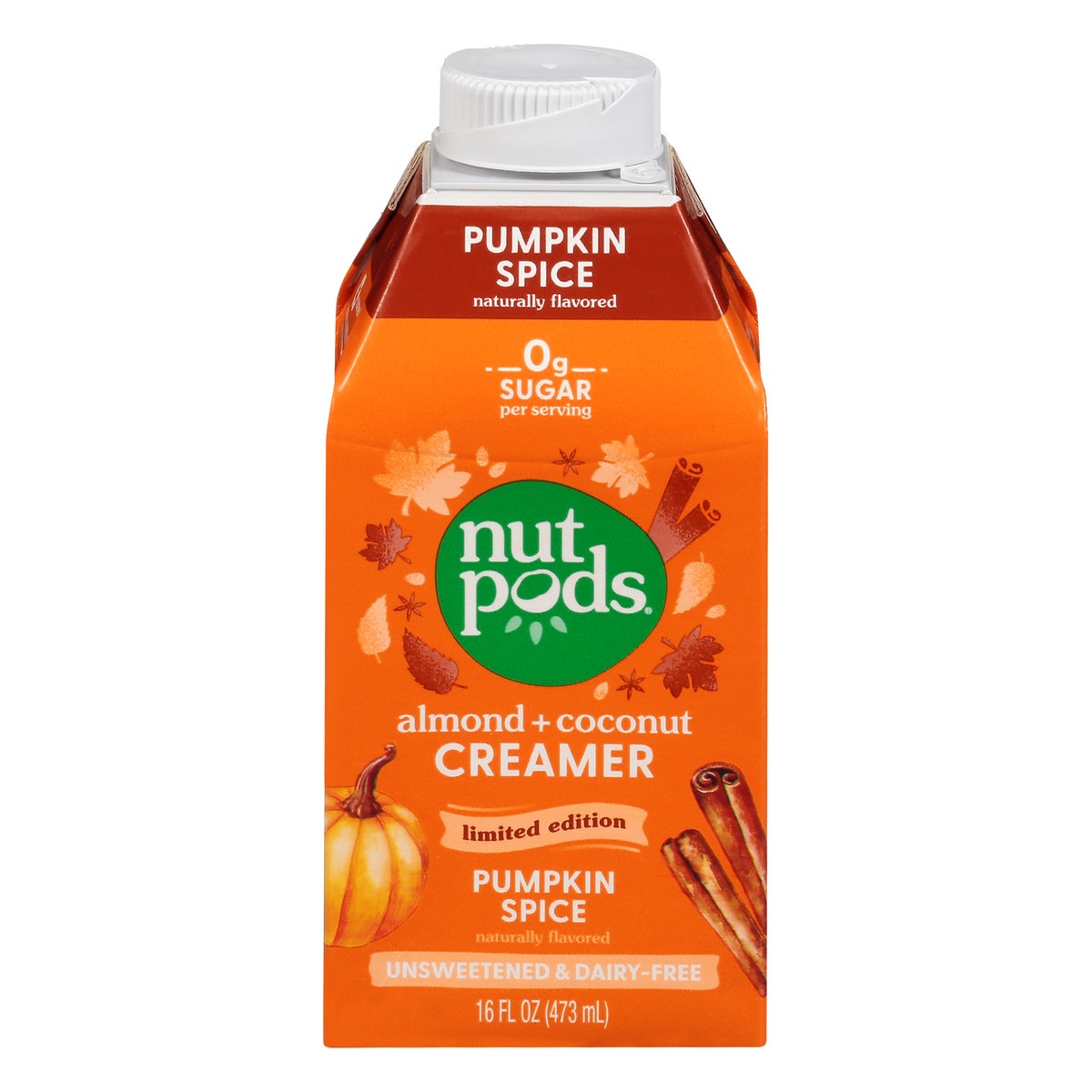 slide 1 of 14, nutpods Unsweetened Pumpkin Spice Creamer, 16 fl oz