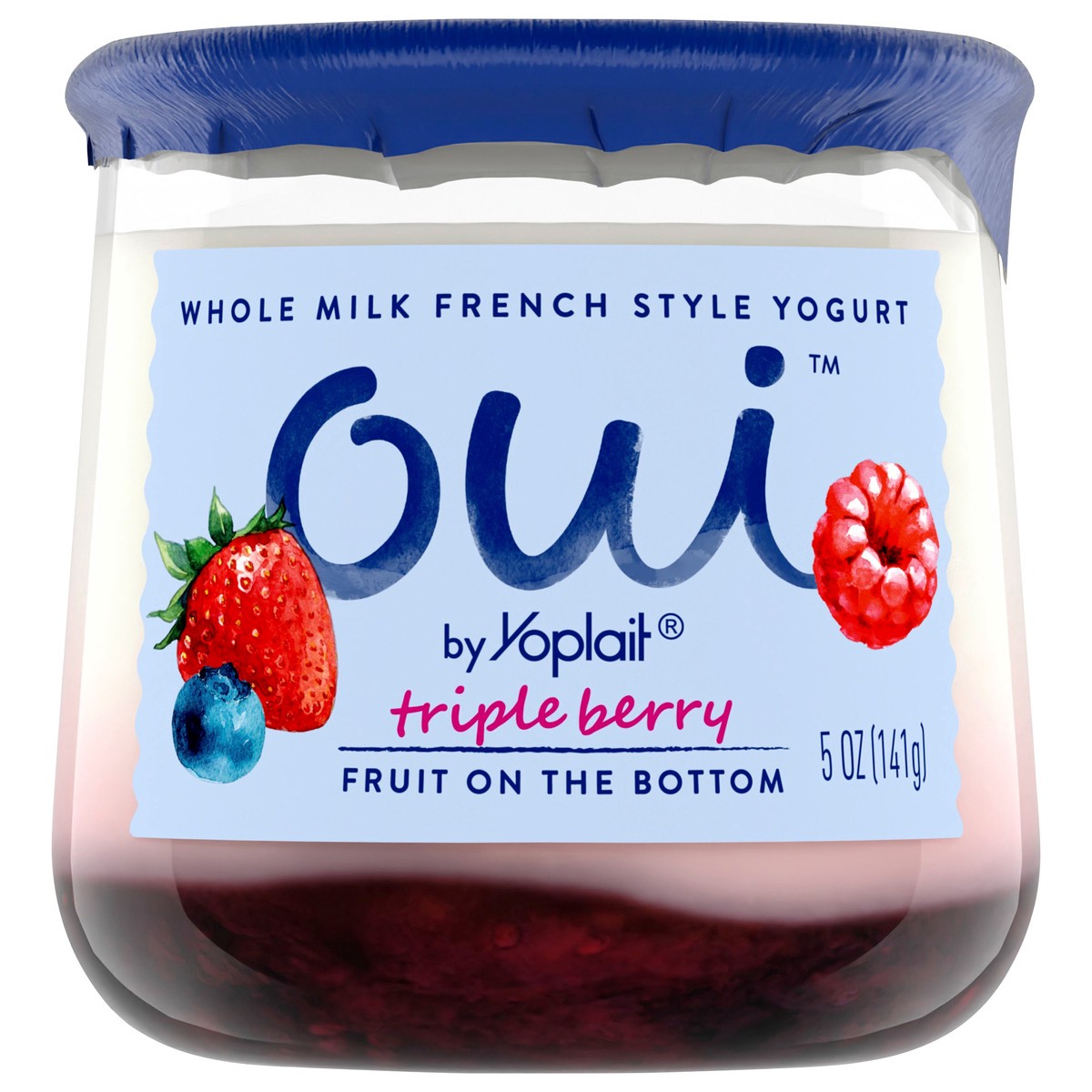 slide 1 of 15, Oui by Yoplait Triple Berry French Style Yogurt, 5 oz