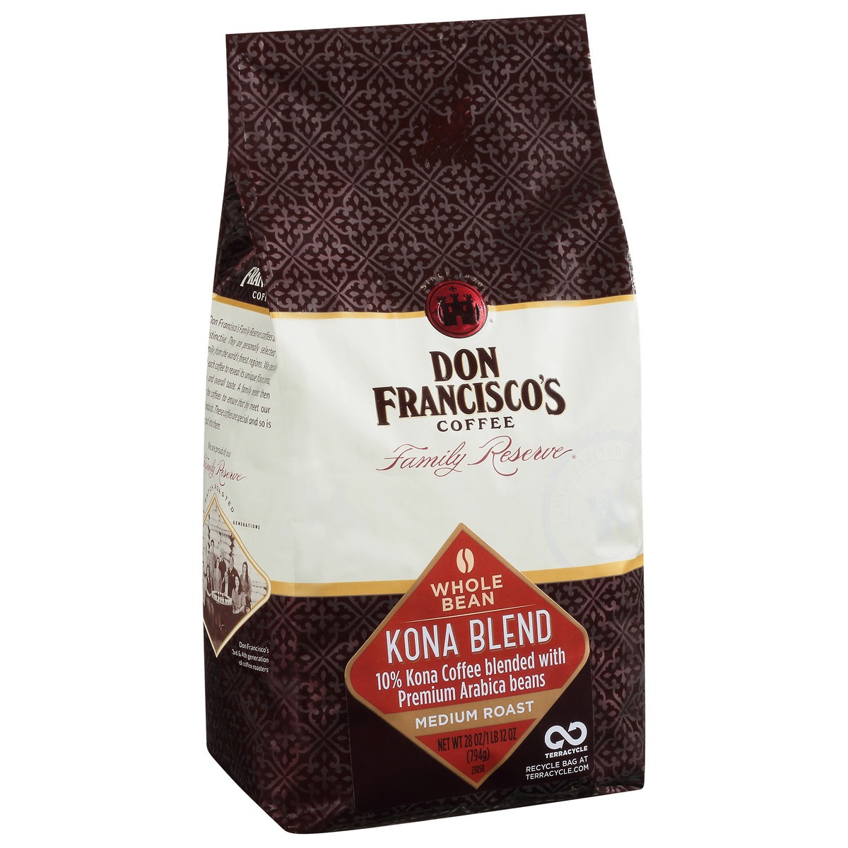 slide 9 of 13, Don Francisco's Kona Blend Whole Bean Coffee - 28 oz, 28 oz