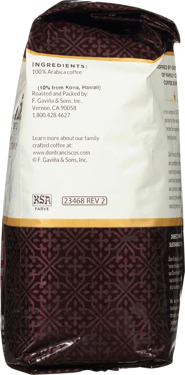 slide 5 of 13, Don Francisco's Kona Blend Whole Bean Coffee - 28 oz, 28 oz