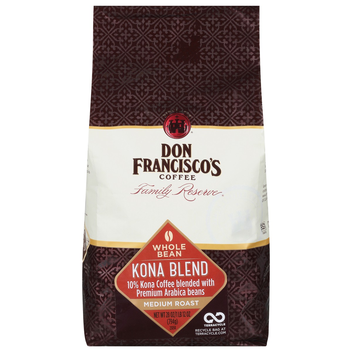 slide 8 of 13, Don Francisco's Kona Blend Whole Bean Coffee - 28 oz, 28 oz