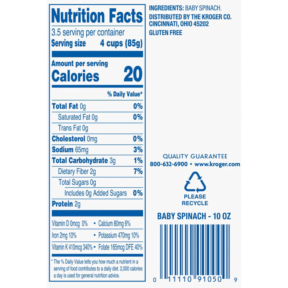slide 2 of 3, Fresh Selections Baby Spinach, 10 oz