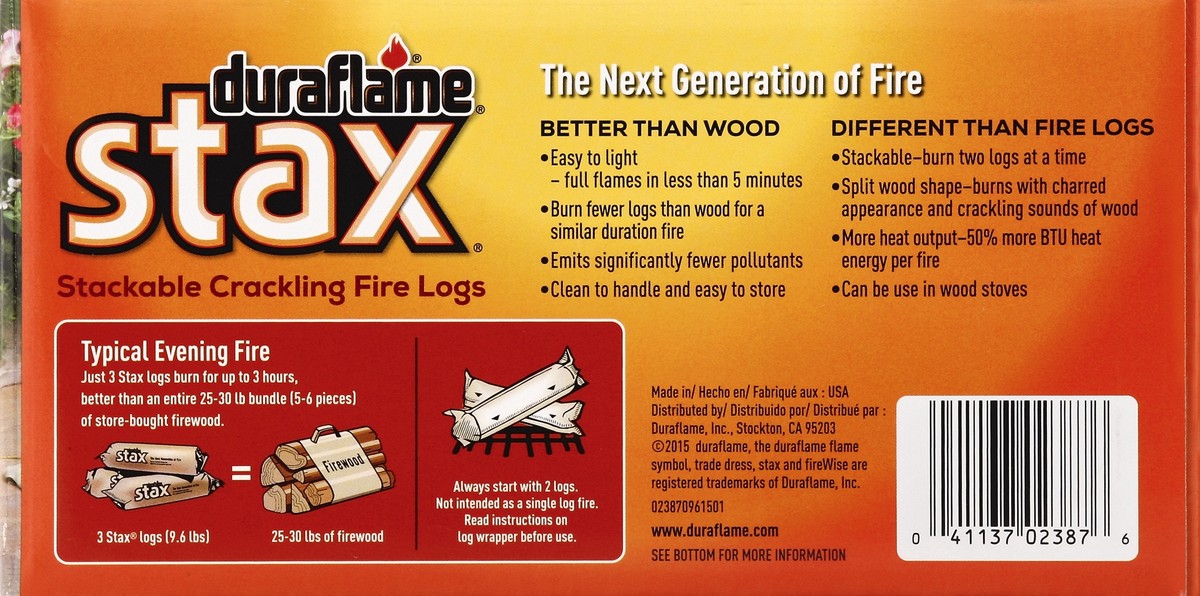 slide 3 of 4, Duraflame Stax Firelogs, 3 ct