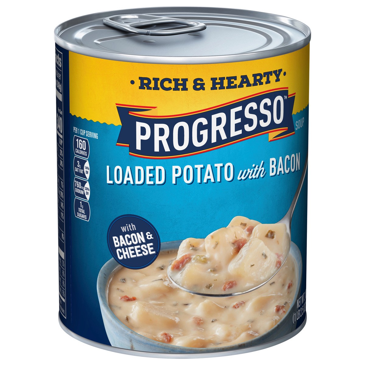 slide 7 of 9, Progresso Loaded Potato Bacon Soup, Rich & Hearty Canned Soup, 18.5 oz, 18.5 oz