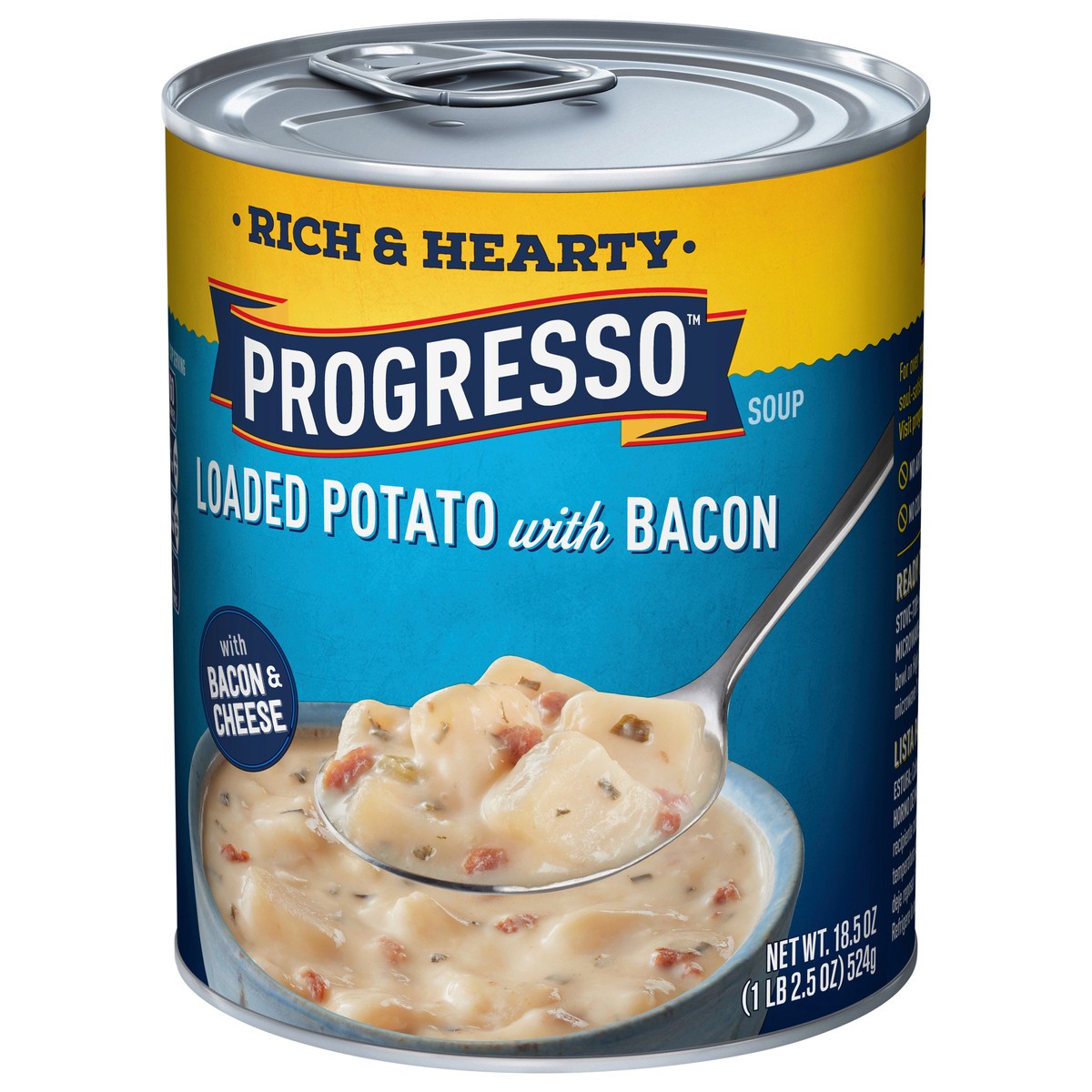 slide 5 of 9, Progresso Loaded Potato Bacon Soup, Rich & Hearty Canned Soup, 18.5 oz, 18.5 oz