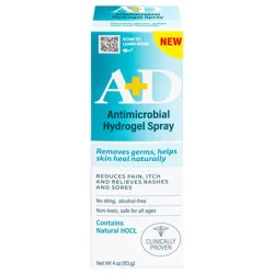 A+D Antimicrobial Hydrogel Spray 4 oz