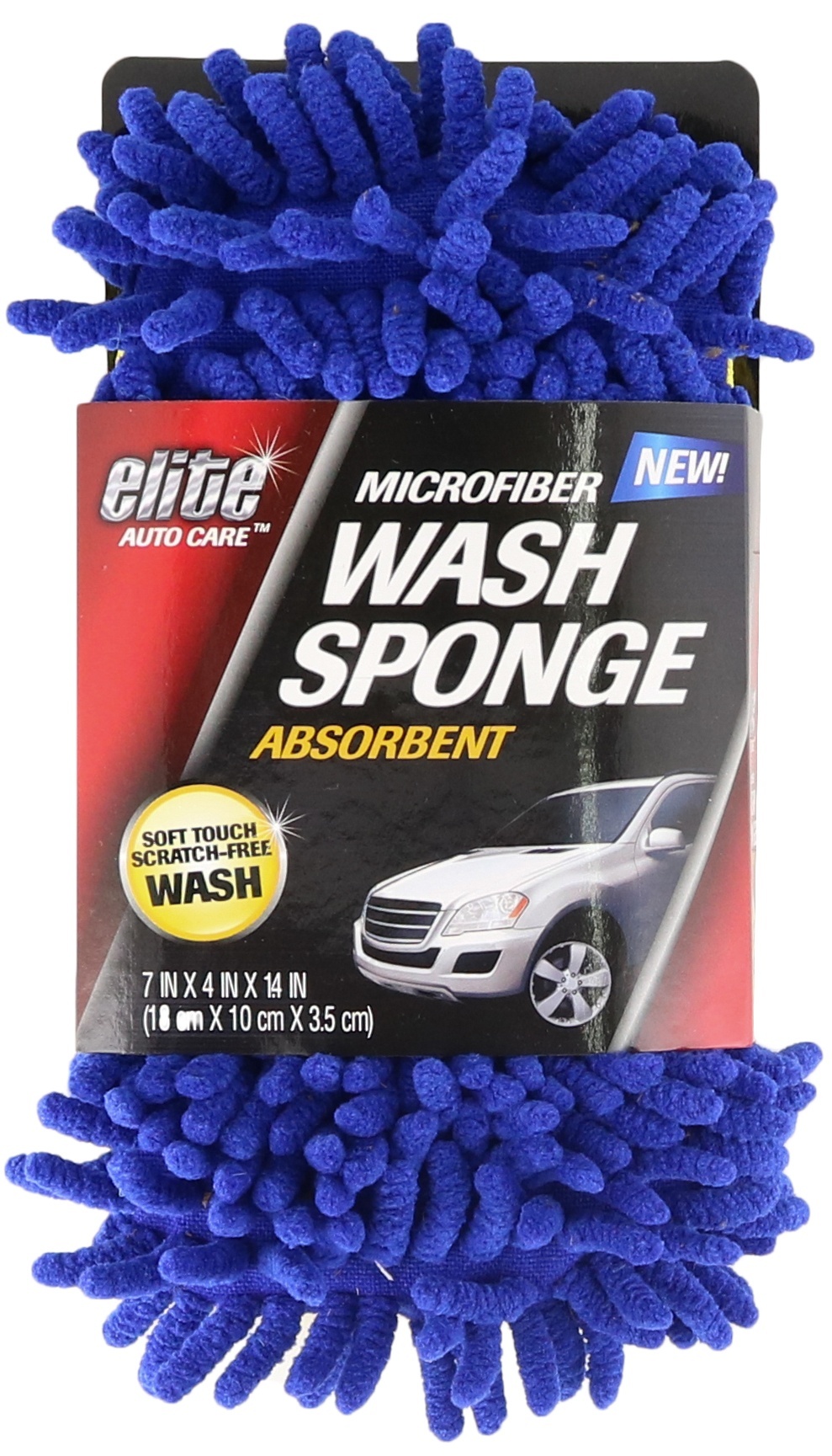 slide 1 of 1, Elite Auto Care Microfiber Wash Sponge, 1 ct