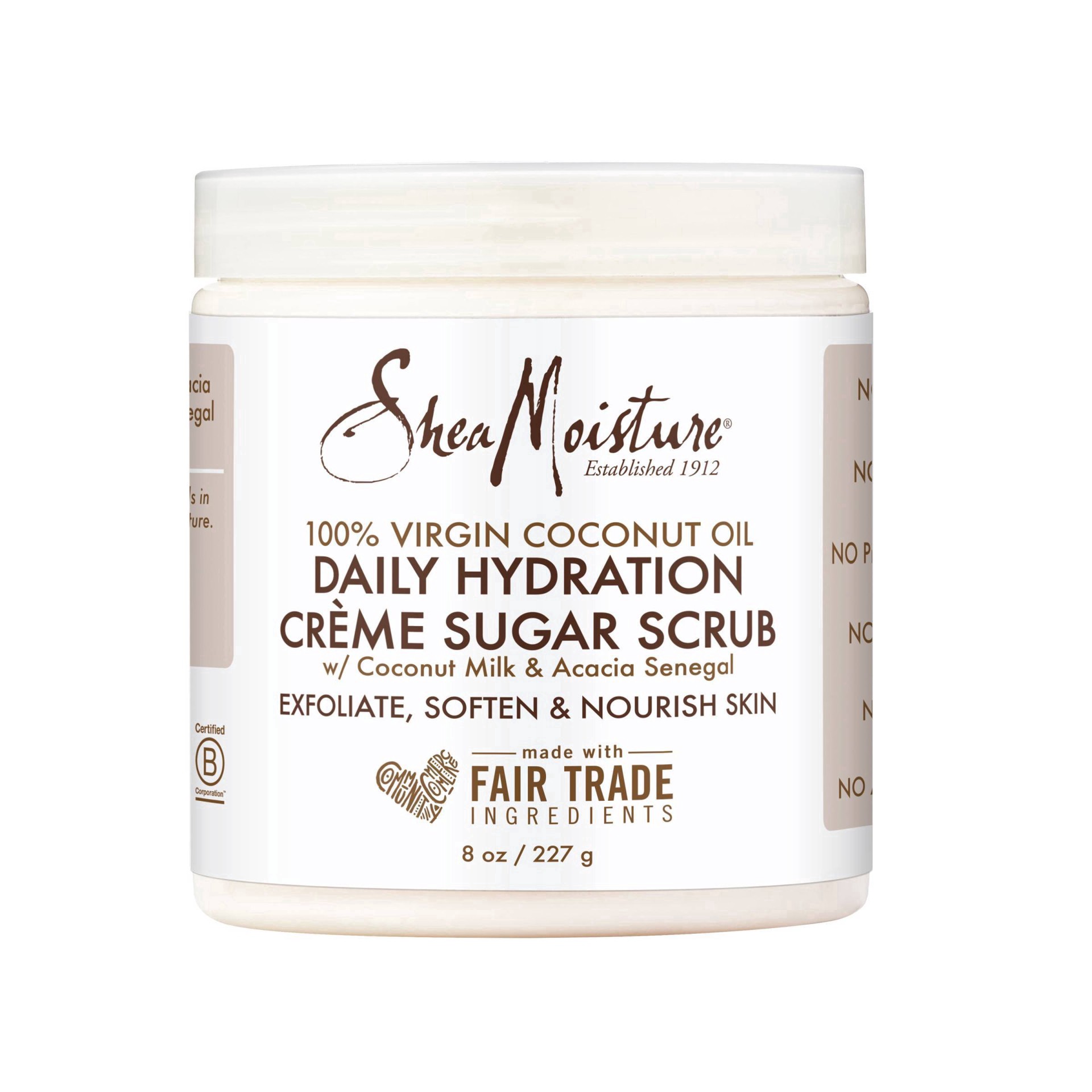 slide 16 of 20, SheaMoisture Daily Hydration Crème Sugar Scrub 100% Virgin Coconut Oil, 8 oz, 8 oz