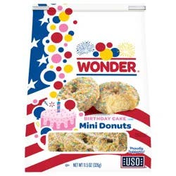 Wonder Birthday Cake Flavored Mini Donuts, 11.5 oz Bag