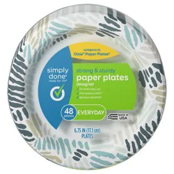 Simply Done Everyday Designer Paper Plates 48 ea